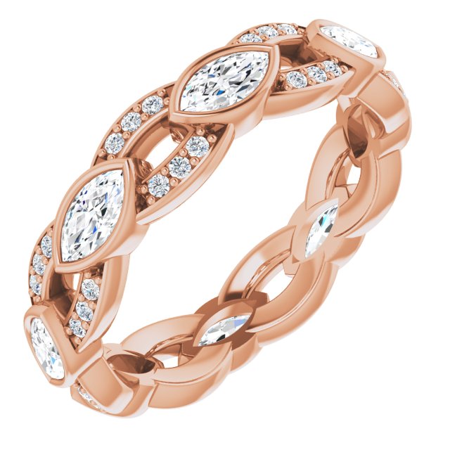 1.36 ct. Marquise & Round Diamond Eternity Band-VIRABYANI